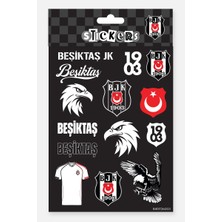 Beşiktaş Sticker Seti Siyah - Lisanslı Orijinal
