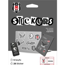 Beşiktaş Sticker Seti Gri - Lisanslı Orijinal