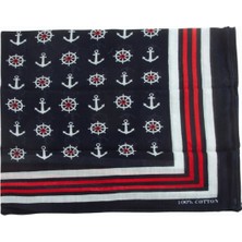 Zero Land Shophnrl Çapa Dümen Desenli Bandana 50X50 Lacivert