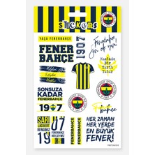 Fenerbahçe Sticker Seti Yaşa Fenerbahçe - Lisanslı Orijinal