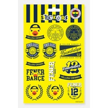 Fenerbahçe Sticker Seti Sarı Kanarya - Lisanslı Orijinal