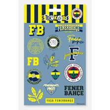 Fenerbahçe Sticker Seti Buz Mavi - Lisanslı Orijinal
