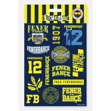 Fenerbahçe Sticker Seti Lacivert - Lisanslı Orijinal