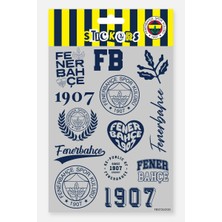 Fenerbahçe Sticker Seti Gri Lacivert - Lisanslı Orijinal