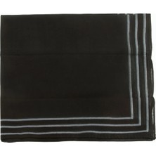 Zero Land Shophnrl Çizgi Desenli Bandana 50X50 Siyah