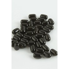 Zero Land Shophnrl 6x8 mm Oval Cam Boncuk 1 kg Siyah