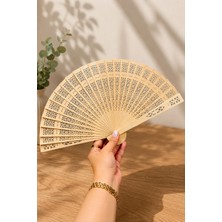 Zero Land Shophnrl Oymalı Ahşap Yelpaze Kahverengi