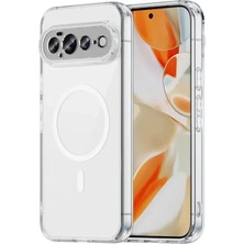 Nanospace Google Pixel 11 Pro Xl Uyumlu Kılıf Sert Şeffaf Sararmaz Mika Magsafe Kablosuz Şarj Aarç Tutucu Özellikli
