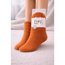 Emre Socks 1 Çift Kadın Peluş Patik Çorap Tarçın Metalik – Yumuşak, Şık Görünümlü ve Sıcak Tutan