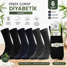 Eser Çorap 6 Çift Erkek Bambu Diyabetik Şeker Çorabı Lastiksiz – Siyah Lacivert Antrasit