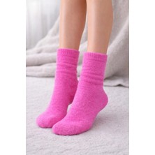 Emre Socks 1 Çift Kadın Peluş Patik Çorap Fuşya – Yumuşak, Şık Görünümlü ve Sıcak Tutan