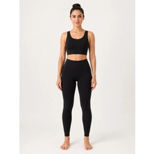Armağanika Kadın Düz Kalın Askılı Destekli Crop Sporcu Büstiyeri Esnek Günlük Fitness Üst