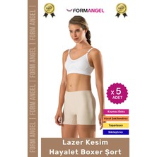 Form Angel #korse Toparlayıcı Vücut Şekillendirici Kaymaz Dikişsiz Iz Göstermez Lazer Kesim Boxer Şort - 5 Adet