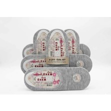 Eser Çorap 6 Çift Kadın Pamuklu Babet Çorap Gri – Ayakkabı Içinde Görünmez, Şık ve Konforlu
