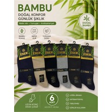 Eser Çorap 6 Çift Erkek Bambu Çorap – Yazlık Premium Ince Çorap Siyah Lacivert Bej Gri