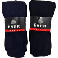 Eser Çorap 6 Çift Unisex Pamuklu Tenis Havlu Sporcu Çorabı – Siyah Lacivert