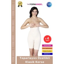 Form Angel #korse Iz Göstermeyen Kaymaz Dikişsiz Vücut Şekillendiren Kalça Toparlayıcı Klasik Korse - 4 Adet