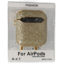 Motto Ticaret Apple Airpods 2 (2.nesil) Spell Simli Kılıf - Gold