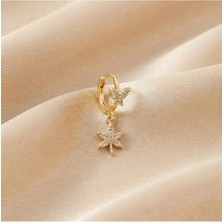 İnky Inky Flora Flutter - Zirkon Taşlı Halka Tragus Helix Lobe Conch Rook Cerrahi Çelik Piercing
