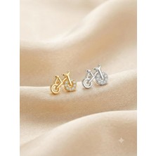 İnky Inky Bicycle - Piercing Helix Tragus Lob Kıkırdak Gümüş/altın Renk