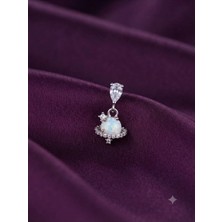 Celestial Opal - Zirkon Taşlı Tragus Helix Lobe Conch Rook Cerrahi Çelik Piercing