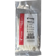 Tork 100X2,5 mm Plastik Kablo Bağı Beyaz 100 Adet