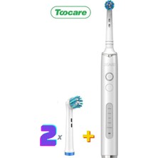 Toocare Şarj Edilebilir Premium Diş Fırçası (5 Farklı Mod-Ipx7) + 2 Adet Yedek Başlık