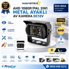 Navistar Ahd 1080P/CVBS Pal Metal Şapkalı Gece Görüşlü Rca Sarı Soketli Araç Kamerası