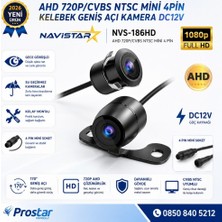 Navistar 4 Pin Mini Ahd 720P/ANALOG Ntsc 18.5 mm Balıkgözü Kelebek Tampon Uyumlu Su Geçirmez Arka Geri Görüş Kamerası