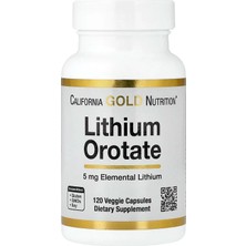 California Gold Nutrition, Lithium Orotate, 5 Mg, 120 Veggie Capsules