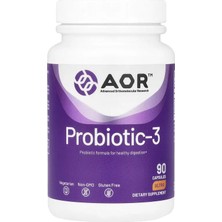 Belirtilmemiş Advanced Orthomolecular Research Aor, Probiotic-3, 90 Capsules