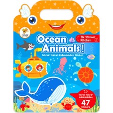 Lino Ilk Sticker Ocean Animals Tekrar Tekrar Kullanılabilen
