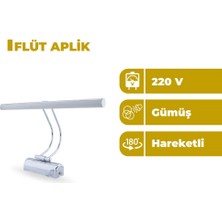 Zeyrise 6W Krom Resim Aplik 3200K Sarı Işık