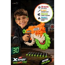 X-Shot Horror Fire Dart Tabancası 8 Dart 30 Metre Atış Gücü Insanity Serisi 28 cm