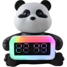 Jrl Panda Bluetooth Hoparlör Saat Göstergeli Rgb Işıklı Speaker