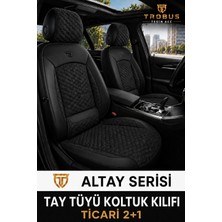 Trobus Ford Kuga 2017-2019 2+1 Arka Sırt Oturak Uyumlu Altay Serisi Kumaş Siyah Oto Koltuk Kılıfı