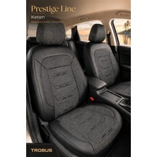 Trobus Fiat Egea Cross 2020+ Uyumlu Prestige Line Keten Serisi Siyah Oto Koltuk Kılıfı