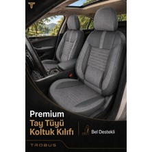 Trobus Citroen C5 2008-2017 Uyumlu Apex Serisi Tay Tüyü Füme Oto Koltuk Kılıfı