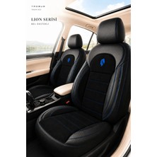 Trobus Volvo S60 / V60 2010 ve Sonrası Uyumlu Lion Serisi Tay Tüyü Mavi Oto Koltuk Kılıfı