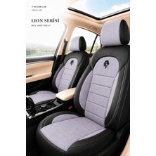 Trobus Vw Passat B6 2005-2011 Uyumlu Lion Serisi Tay Tüyü Gri Siyah Oto Koltuk Kılıfı
