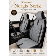 Trobus Nissan Note 2006-2012 Uyumlu Nergis Serisi Tay Tüyü Gri Siyah Oto Koltuk Kılıfı