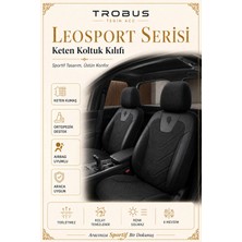 Trobus Dacia Duster 2010 Sonrası Uyumlu Leosport Serisi Keten Siyah Oto Koltuk Kılıfı