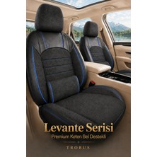 Trobus Renault R9 Broadway 1990-2000 Uyumlu Levante Serisi Keten Füme Mavi Oto Koltuk Kılıfı