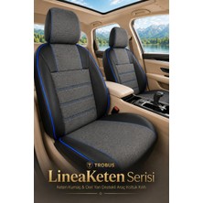 Trobus Subaru Impreza 2008-2011 Uyumlu Lineaketen Serisi Keten Füme Mavi Oto Koltuk Kılıfı