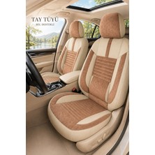 Trobus Vw Passat B8 2015+ Uyumlu Apex Serisi Tay Tüyü Bej Kahve Oto Koltuk Kılıfı