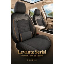 Trobus Honda Civic Fc5 2016-2021 Uyumlu Levante Serisi Keten Füme Turuncu Oto Koltuk Kılıfı