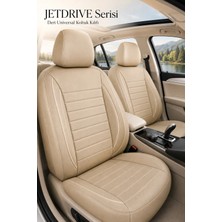 Trobus Peugeot 308 2007 ve Sonrası Uyumlu Jetdrive Serisi Kumaş Bej Oto Koltuk Kılıfı