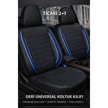 Trobus Mercedes C200D 2001-2005 2+1 Uyumlu Jetdrive Serisi Deri Siyah Mavi Oto Koltuk Kılıfı