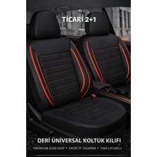 Trobus Ford Fusion 2005-2012 2+1 Uyumlu Jetdrive Serisi Deri Siyah Kırmızı Oto Koltuk Kılıfı