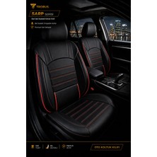 Trobus Ford Mondeo Titanyum 2015 ve Sonrası Uyumlu Sarp Serisi Kumaş Kırmızı Oto Koltuk Kılıfı
